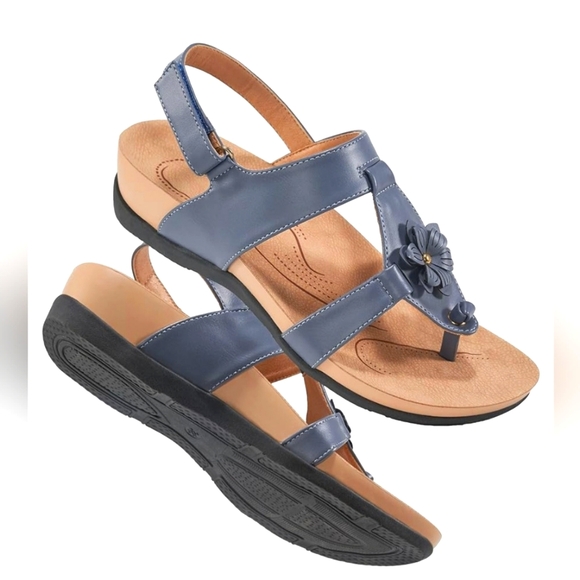 Womens orthotic arch support flip flop sandals - Picture 1 of 14